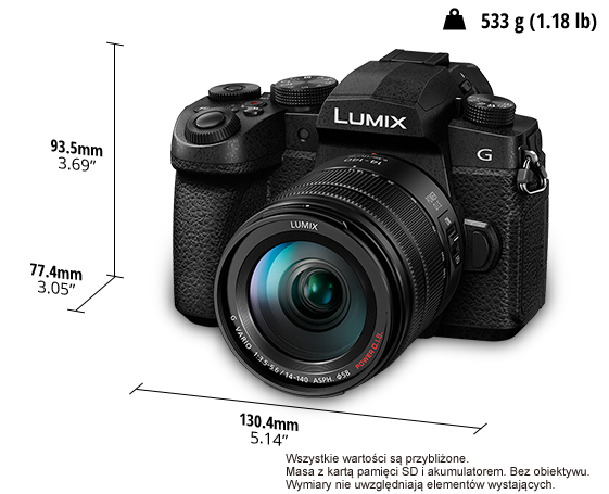 Zdjęcie Bezlusterkowy aparat cyfrowy LUMIX DC-G90H