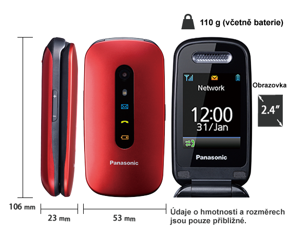 Foto Mobilní telefon Easy Use KX-TU456EX