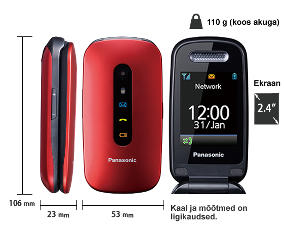 Foto Lihtne mobiiltelefon KX-TU456