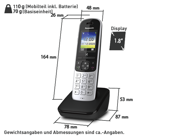 Produktabbildung KX-TGH710 Schnurlostelefon