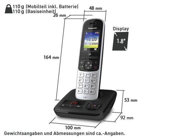 Produktabbildung KX-TGH720 Schnurlostelefon