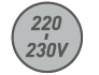 220–230 V