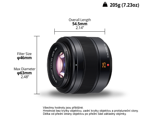 Foto LEICA DG SUMMILUX 25mm / F1.4 II ASPH. (H-XA025) Objektiv Micro Four Thirds