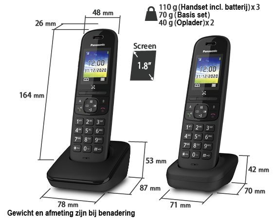 Foto van Telefoon KX-TGH713