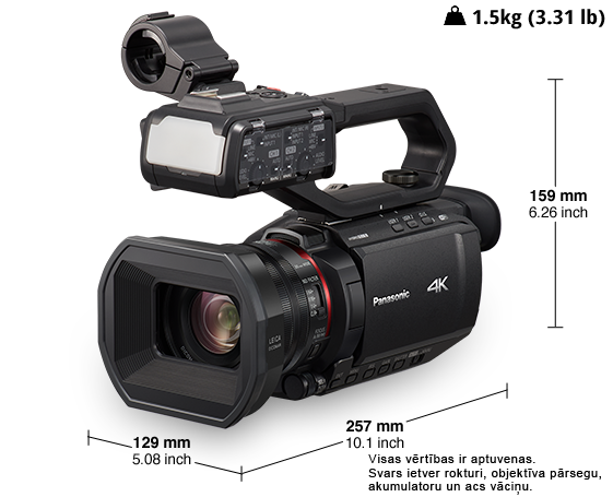 Fotoattēla 4K profesionālā videokamera HC-X2000
