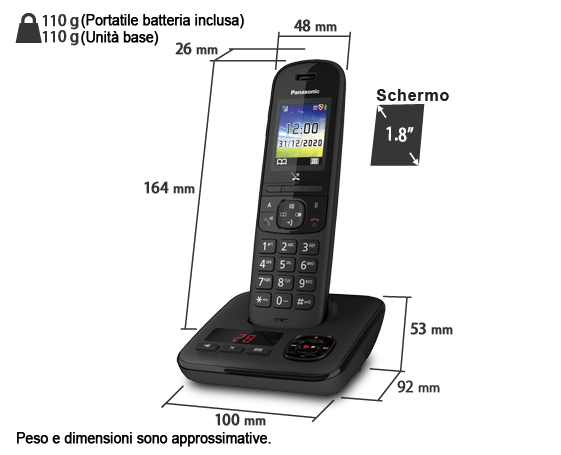 Foto di Telefono cordless KX-TGH720JT